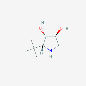 molecular formula C8H17NO2 B15205006 (2R,3S,4S)-2-(tert-Butyl)pyrrolidine-3,4-diol 