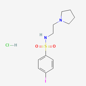 4-Iodo-N-(2-(pyrrolidin-1-yl)ethyl)benzenesulfonamide hydrochloride