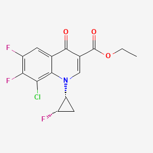 Rel-ethyl 8-chloro-6,7-difluoro-1-((1R,2S)-2-fluorocyclopropyl)-4-oxo-1,4-dihydroquinoline-3-carboxylate