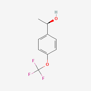 molecular formula C9H9F3O2 B1520504 (1R)-1-[4-(三氟甲氧基)苯基]乙醇 CAS No. 1567738-33-3