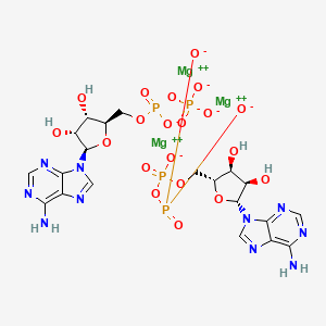 molecular formula C20H24Mg3N10O20P4 B15205056 Magnesium ((2R,3S,4R,5R)-5-(6-amino-9H-purin-9-yl)-3,4-dihydroxytetrahydrofuran-2-yl)methyl diphosphate 