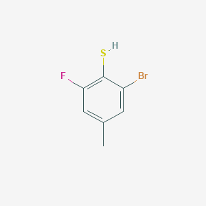 molecular formula C7H6BrFS B15205102 2-Bromo-6-fluoro-4-methylbenzenethiol 