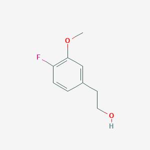 molecular formula C9H11FO2 B15205123 2-(4-Fluoro-3-methoxyphenyl)ethanol 