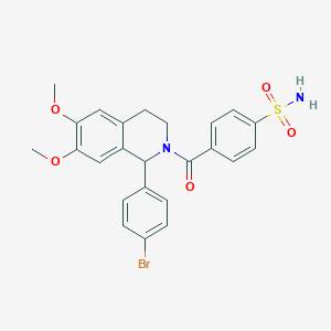 4-(1-(4-Bromophenyl)-6,7-dimethoxy-1,2,3,4-tetrahydroisoquinoline-2-carbonyl)benzenesulfonamide