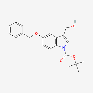 molecular formula C21H23NO4 B1520517 叔丁基 5-(苄氧基)-3-(羟甲基)-1H-吲哚-1-羧酸酯 CAS No. 914349-14-7