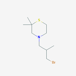 molecular formula C10H20BrNS B15205172 4-(3-Bromo-2-methylpropyl)-2,2-dimethylthiomorpholine 