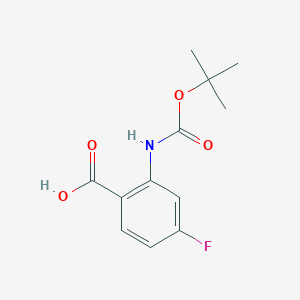 molecular formula C12H14FNO4 B1520518 2-((叔丁氧羰基)氨基)-4-氟苯甲酸 CAS No. 1019384-47-4