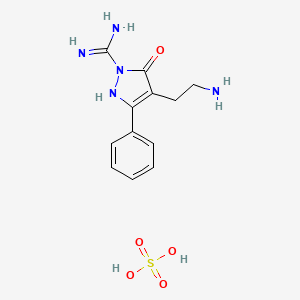 4-(2-Aminoethyl)-5-oxo-3-phenyl-2,5-dihydro-1H-pyrazole-1-carboximidamide sulfate