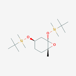 molecular formula C19H40O3Si2 B15205196 tert-butyl-[[(1S,3R,6R)-1-[tert-butyl(dimethyl)silyl]oxy-6-methyl-7-oxabicyclo[4.1.0]heptan-3-yl]oxy]-dimethylsilane 