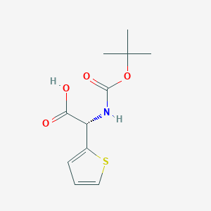 molecular formula C11H15NO4S B1520521 (S)-2-((叔丁氧羰基)氨基)-2-(噻吩-2-基)乙酸 CAS No. 40512-56-9