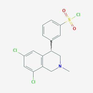 (S)-3-(6,8-dichloro-2-methyl-1,2,3,4-tetrahydroisoquinolin-4-yl)benzene-1-sulfonyl chloride