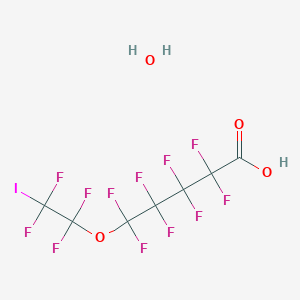 molecular formula C7H3F12IO4 B15205234 8-Iodoperfluoro-6-oxaoctanoic acid hydrate 