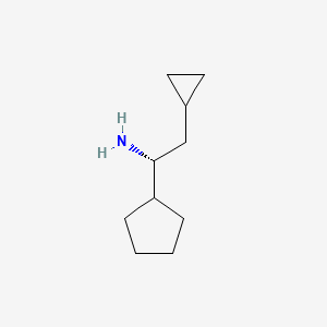 molecular formula C10H19N B15205239 (R)-1-Cyclopentyl-2-cyclopropylethan-1-amine 