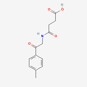 molecular formula C13H15NO4 B15205242 N-(2-Oxo-2-p-tolyl-ethyl)-succinamic acid 