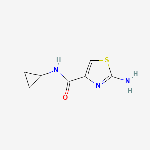 molecular formula C7H9N3OS B1520526 2-氨基-N-环丙基-1,3-噻唑-4-甲酰胺 CAS No. 1019111-58-0