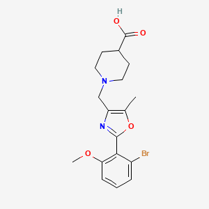 1-((2-(2-Bromo-6-methoxyphenyl)-5-methyloxazol-4-yl)methyl)piperidine-4-carboxylic acid