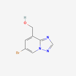 molecular formula C7H6BrN3O B15205332 (6-Bromo-[1,2,4]triazolo[1,5-a]pyridin-8-yl)methanol 