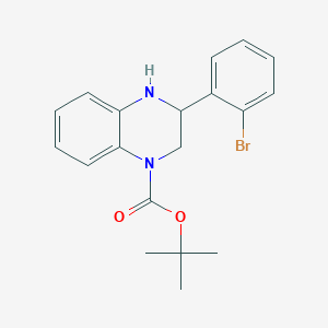 molecular formula C19H21BrN2O2 B1520534 叔丁基 3-(2-溴苯基)-1,2,3,4-四氢喹喔啉-1-羧酸酯 CAS No. 1148027-14-8
