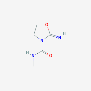 molecular formula C5H9N3O2 B15205357 2-Imino-N-methyloxazolidine-3-carboxamide 