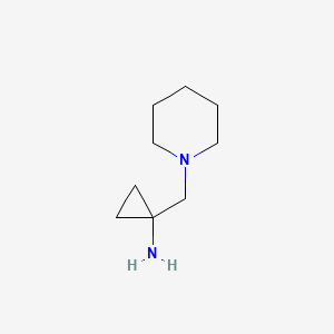 molecular formula C9H18N2 B1520537 1-(哌啶-1-基甲基)环丙胺 CAS No. 1015846-25-9