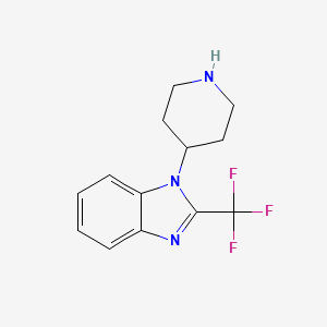 molecular formula C13H14F3N3 B1520540 1-(4-哌啶基)-2-(三氟甲基)-1H-苯并咪唑 CAS No. 742076-06-8