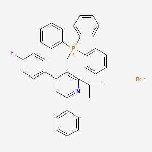 molecular formula C39H34BrFNP B15205409 [4-(4-fluorophenyl)-6-phenyl-2-propan-2-ylpyridin-3-yl]methyl-triphenylphosphanium;bromide 