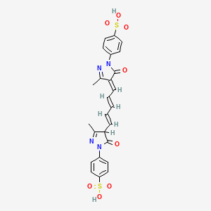 4-[3-methyl-4-[(1E,3E,5E)-5-[3-methyl-5-oxo-1-(4-sulfophenyl)pyrazol-4-ylidene]penta-1,3-dienyl]-5-oxo-4H-pyrazol-1-yl]benzenesulfonic acid