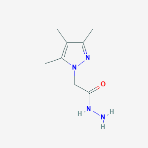 molecular formula C8H14N4O B1520546 2-(3,4,5-三甲基-1H-吡唑-1-基)乙酰肼 CAS No. 1177340-00-9