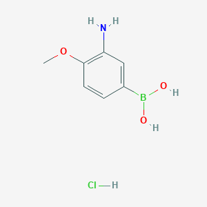 molecular formula C7H11BClNO3 B1520547 (3-氨基-4-甲氧苯基)硼酸盐酸盐 CAS No. 895525-75-4
