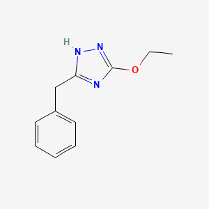 molecular formula C11H13N3O B15205477 3-Benzyl-5-ethoxy-1H-1,2,4-triazole 