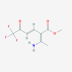 Methyl 2-(1-aminoethylidene)-6,6,6-trifluoro-5-oxohex-3-enoate