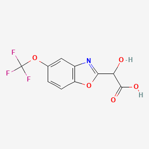 molecular formula C10H6F3NO5 B15205515 2-(Carboxy(hydroxy)methyl)-5-(trifluoromethoxy)benzo[d]oxazole 