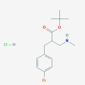 B1520554 tert-Butyl 2-(4-bromobenzyl)-3-(methylamino)propanoate hydrochloride CAS No. 1159822-24-8