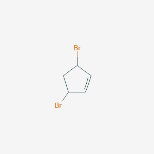 molecular formula C5H6Br2 B15205567 3,5-Dibromocyclopentene CAS No. 1890-04-6