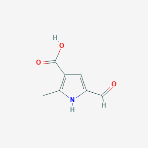molecular formula C7H7NO3 B1520557 5-甲酰基-2-甲基-1H-吡咯-3-羧酸 CAS No. 442563-59-9