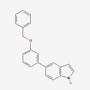 molecular formula C21H17NO B15205593 5-[3-(Benzyloxy)phenyl]-1H-indole 