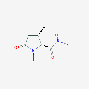 molecular formula C8H14N2O2 B15205607 (2R,3S)-N,1,3-Trimethyl-5-oxopyrrolidine-2-carboxamide 