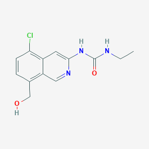 molecular formula C13H14ClN3O2 B15205619 1-(5-Chloro-8-hydroxymethyl-isoquinolin-3-yl)-3-ethyl-urea 