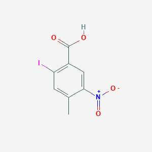 molecular formula C8H6INO4 B15205627 2-Iodo-4-methyl-5-nitrobenzoic acid 