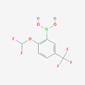 molecular formula C8H6BF5O3 B15205638 [2-(Difluoromethoxy)-5-(trifluoromethyl)phenyl]boronic acid CAS No. 958451-77-9