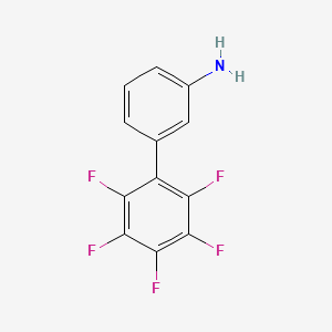 molecular formula C12H6F5N B15205651 2',3',4',5',6'-Pentafluoro[1,1'-biphenyl]-3-ylamine 