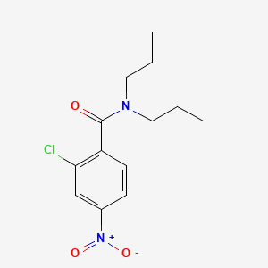 molecular formula C13H17ClN2O3 B15205655 2-Chloro-4-nitro-N,N-di-n-propylbenzamide 