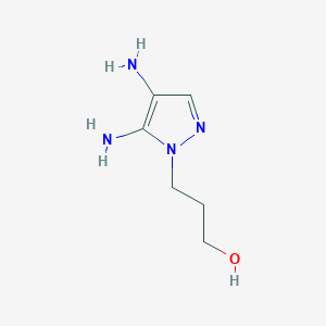 molecular formula C6H12N4O B15205662 3-(4,5-Diamino-1H-pyrazol-1-yl)propan-1-ol 