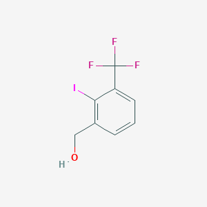 molecular formula C8H6F3IO B15205671 2-Iodo-3-(trifluoromethyl)benzyl alcohol 