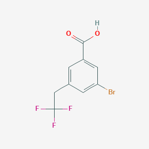 molecular formula C9H6BrF3O2 B15205682 3-Bromo-5-(2,2,2-trifluoroethyl)benzoic acid 