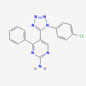 5-[1-(4-Chloro-phenyl)-1H-tetrazol-5-yl]-4-phenyl-pyrimidin-2-ylamine