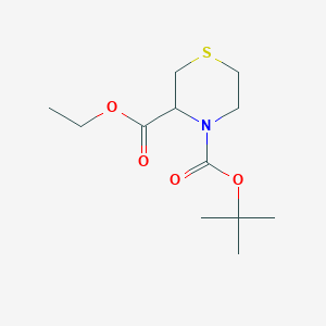 B1520572 4-tert-Butyl 3-ethyl thiomorpholine-3,4-dicarboxylate CAS No. 859833-24-2