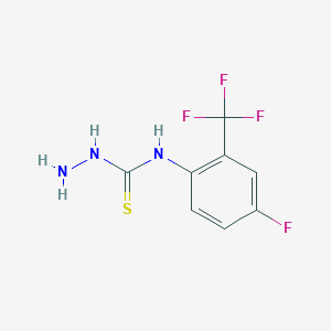 molecular formula C8H7F4N3S B15205732 4-(4-Fluoro-2-trifluoromethylphenyl)-thiosemicarbazide 