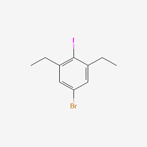 molecular formula C10H12BrI B1520574 5-溴-1,3-二乙基-2-碘苯 CAS No. 942475-12-9