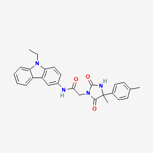 N-(9-Ethyl-9H-carbazol-3-yl)-2-(4-methyl-2,5-dioxo-4-(p-tolyl)imidazolidin-1-yl)acetamide